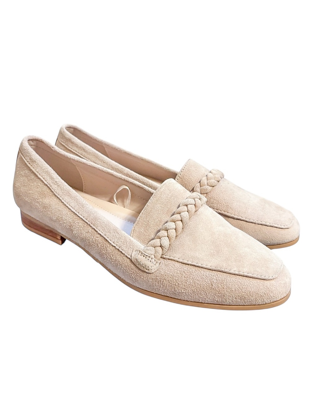 Joie Braided Suede Slip-on Loafers